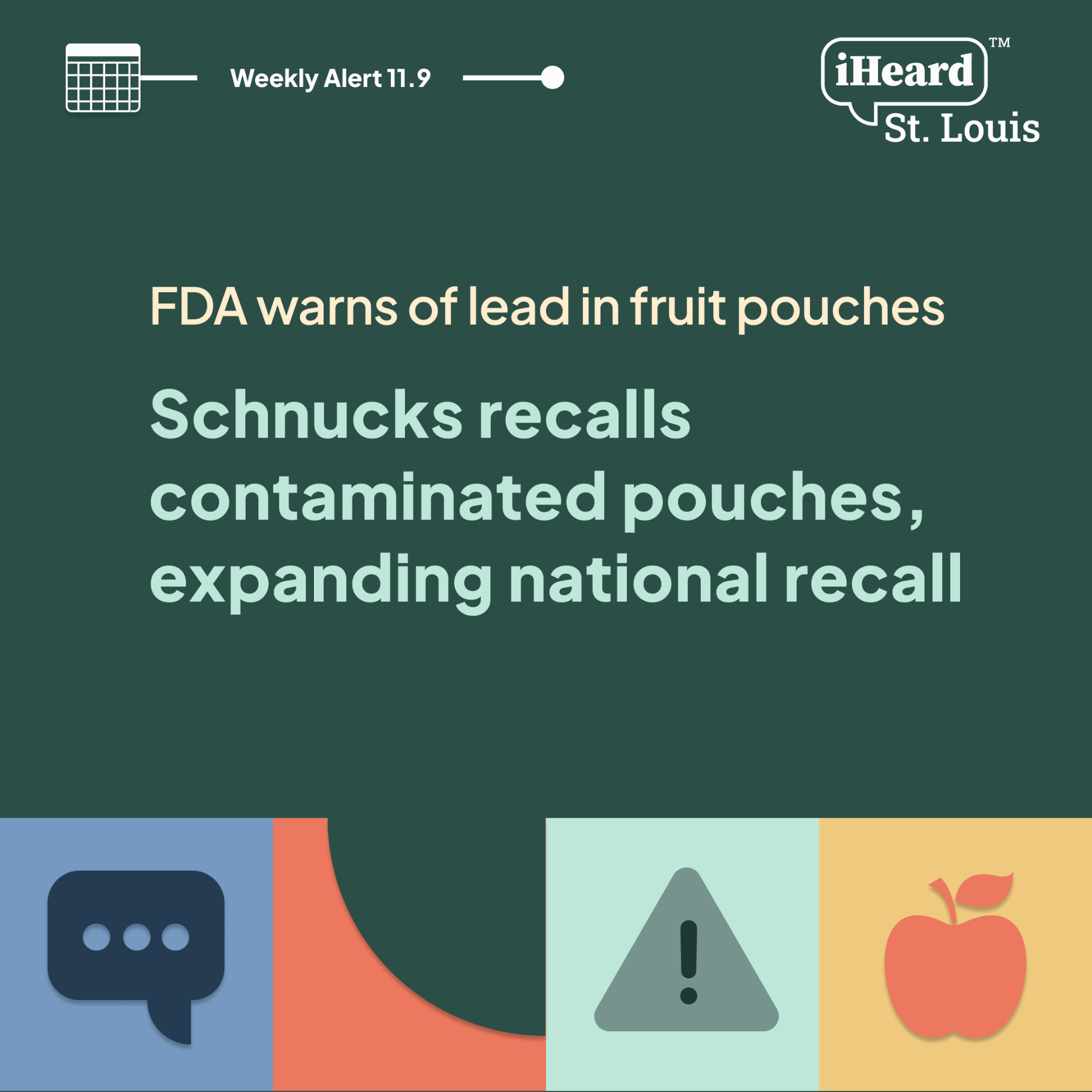 Schnucks recalls contaminated pouches, expanding national recall
